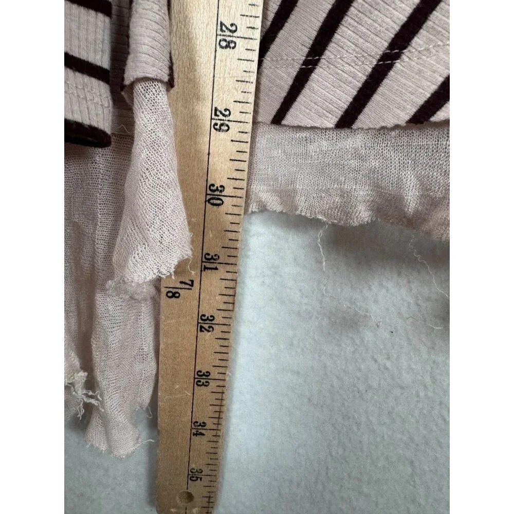 Free‎ People Tangerine tee striped boho preppy oversized 90s beachy sz M